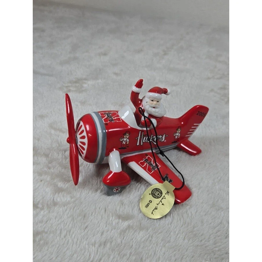 5 Danbury Mint Christmas Ornaments Nebraska Cornhuskers 2005 2007 2008 2010 2011
